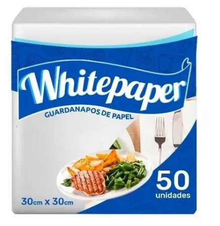 GUARDANAPO 30X30CM 50 FLS WHITEPAPER