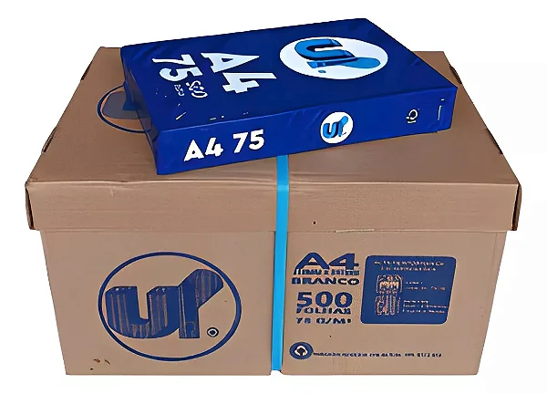 Papel Sulfite A4 UP 75g/m² - CX C/10 Pct 5000fls