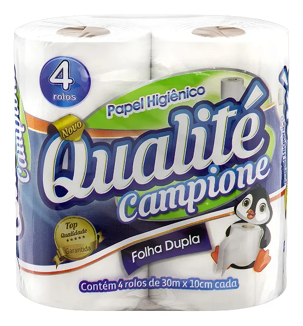 Papel Higiênico Folha Dupla C/4 Rolos - Qualité
