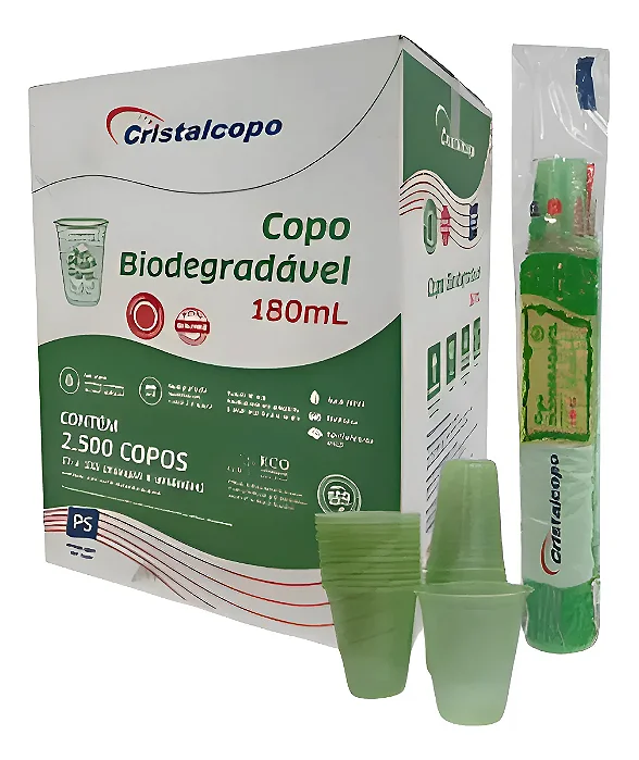 Copo Biodegradavel 180ML CX C/2500 Uni.