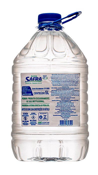 Álcool 70° 5L - Safra