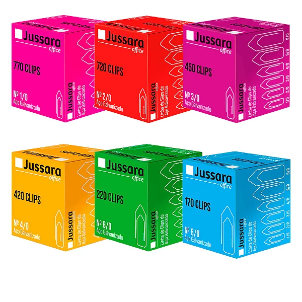 Clips de Papel Galvanizado - Jussara Office
