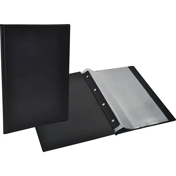 Pasta Catálogo Preta Com 10 Envelopes Finos