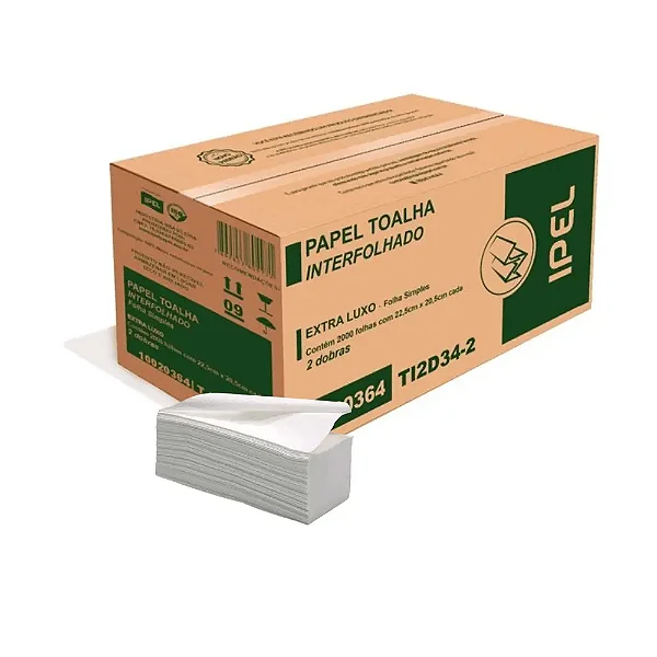 Papel Interfolha 100% Celulose Folha Simples Ipel C/2.000