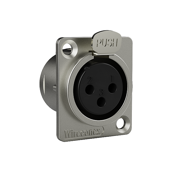 Conector XLR Painel Fêmea Wireconex WC 1023