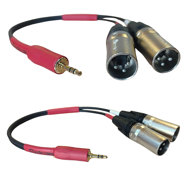 Cabo Adaptador P2 Estéreo x XLR Macho Estéreo 30cm