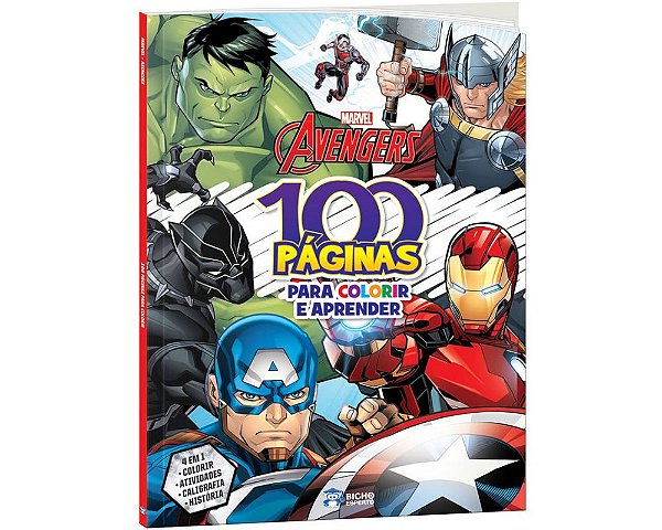 Livro de Colorir 100 páginas Avengers