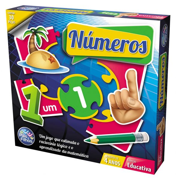 Brinquedo Educativo Números 30 peças - Pais&Filhos