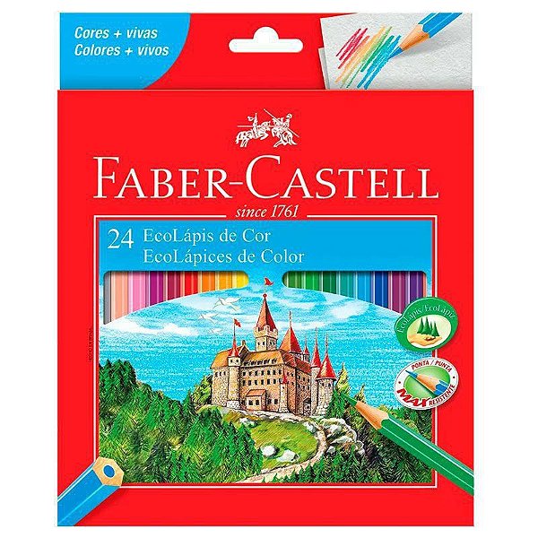 Lápis de cor 24 cores - Faber Castell