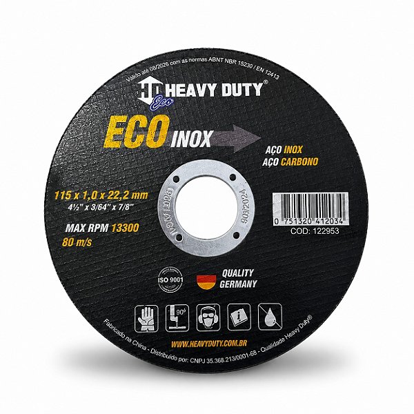 DISCO DE CORTE ECOLNOX 115x1,0x22,2