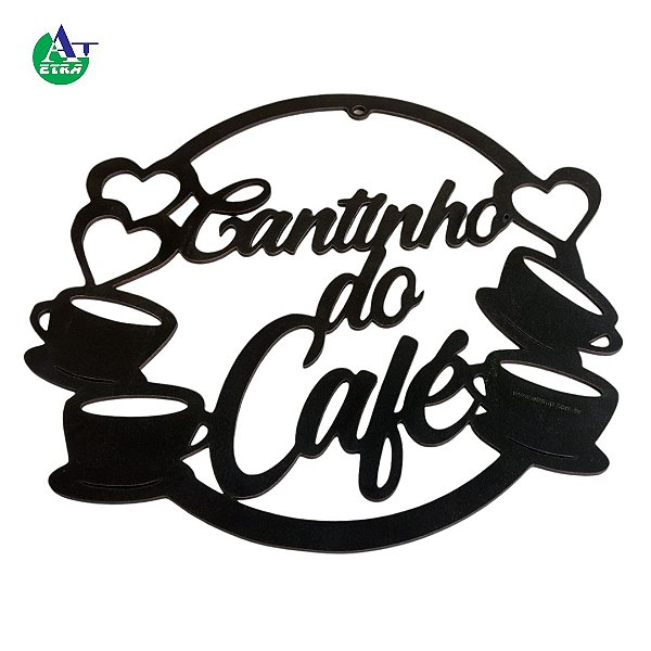 Quadro decorativo Cantinho do Café 30x30cm
