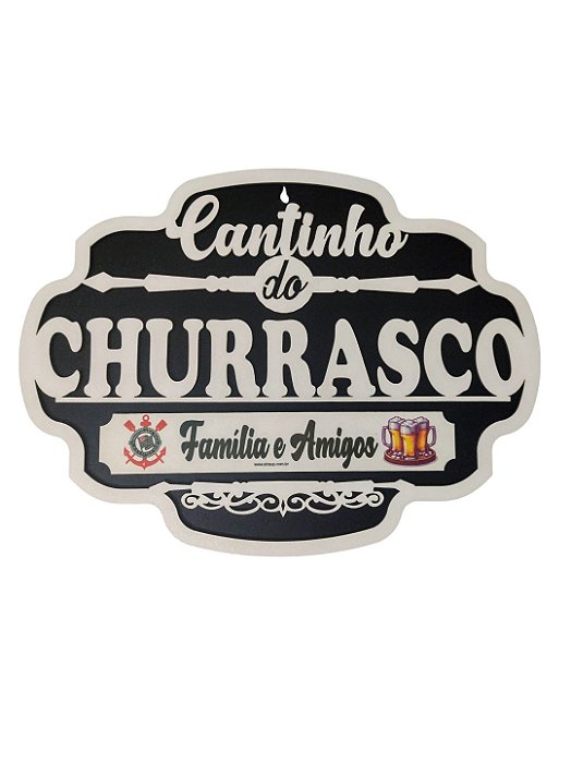 Quadro decorativo Cantinho do Churrasco 40x30cm