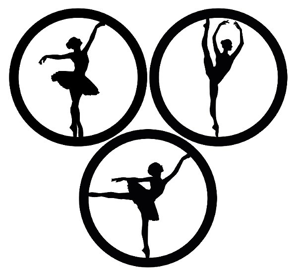 Kit Quadro Decorativo Vazado Bailarina Balé Clássico 30cm