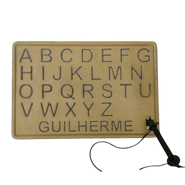 Painel educativo e psicomotora do alfabeto para alfabetização e coordenação motora fina 30x20cm