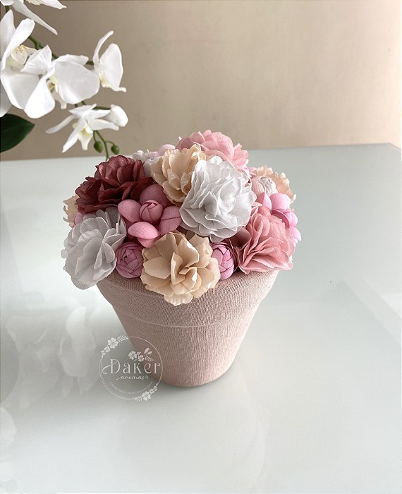 Vasinho com flores, decoração quarto, - Daker Aromas | Mimos & Lembranças