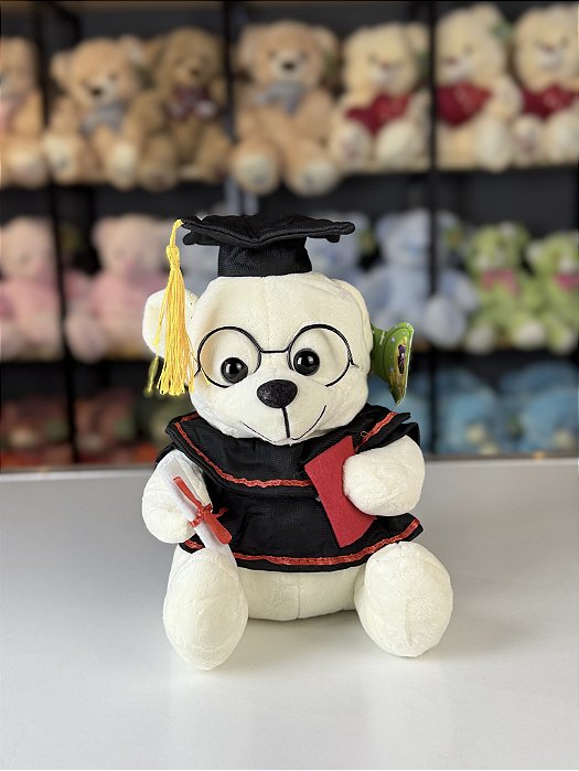 Urso formatura branco -20cm