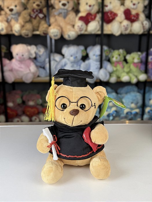 Urso formatura bege -20cm