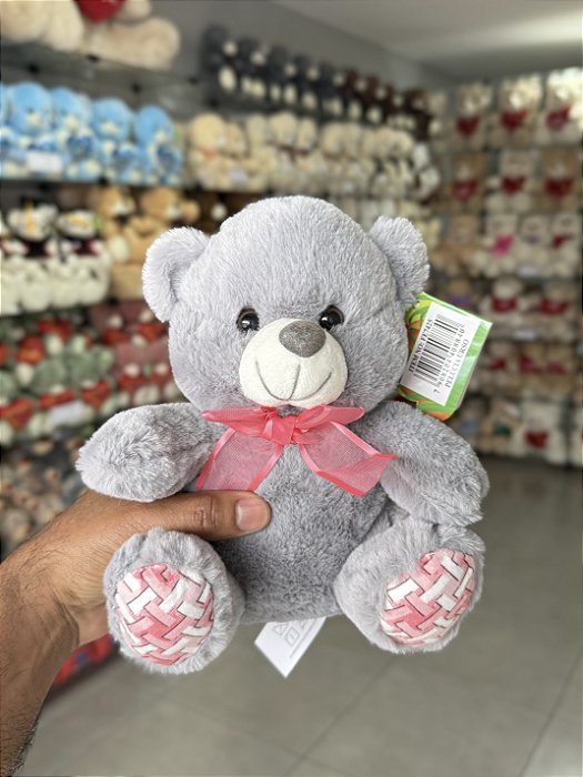 PELUCIA URSO ref. FE7425 cinza -20cm und.