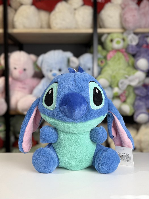 Pelúcia Stitch peludo orelha para baixo 22cm