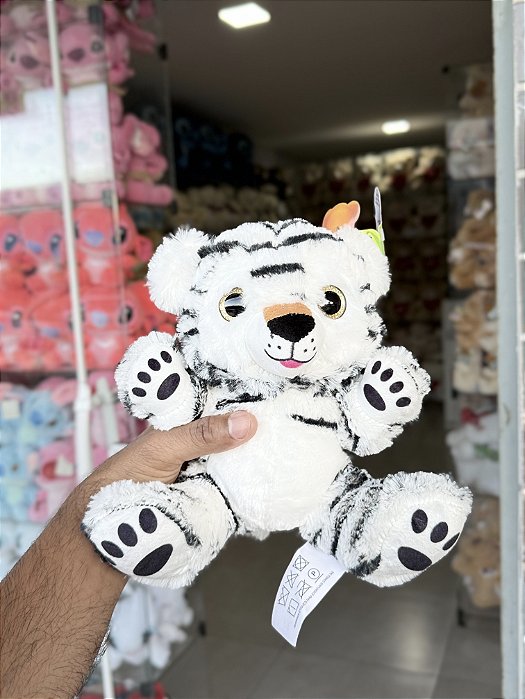 Pelúcia Tigre branco 20cm