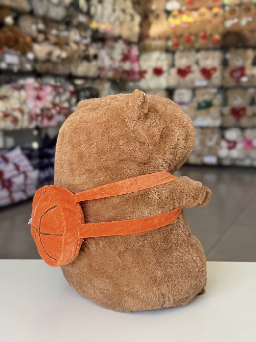 Capivara mochila bola basquete-30cm