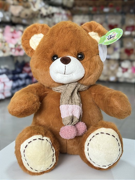 Urso pelúcia VTK-66-6890-30U marrom 30cm