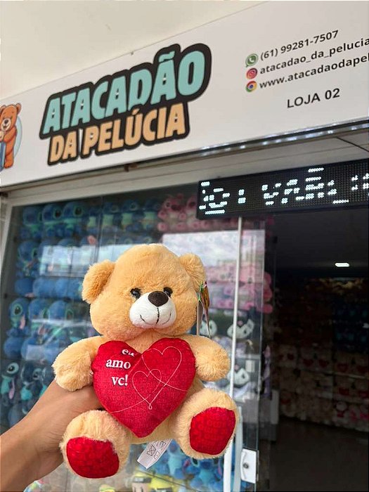 PELUCIA URSO ref. FE7426 amarelo -20cm und.