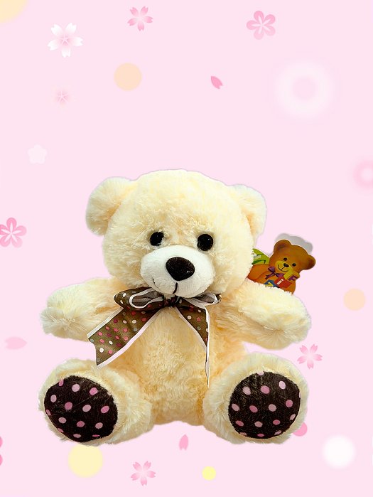 PELUCIA URSO ref. FE7372 branco-20cm und.