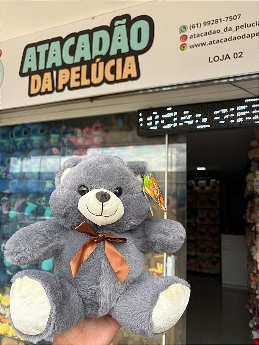 PELUCIA URSO ref. FD5031 CINZA -25cm und.