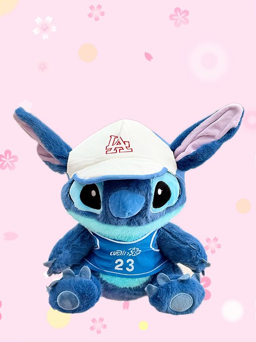 Pelúcia Stitch Roupa e boné Azul 30cm