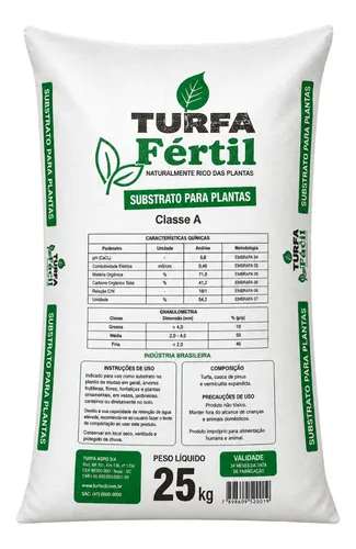 Substrato F20 - Turfa Fértil 25KG