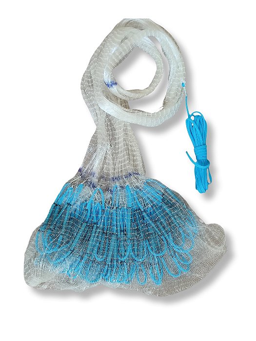 Tarrafa p/ isca fio 0,25 Malha 1,2 cm entre nós 15m