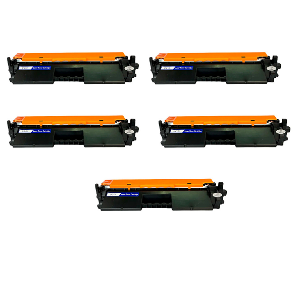 Kit 5x Toner Compatível P/ Hp Cf217a 17a 217a M102 M102a /w Tinta Preto