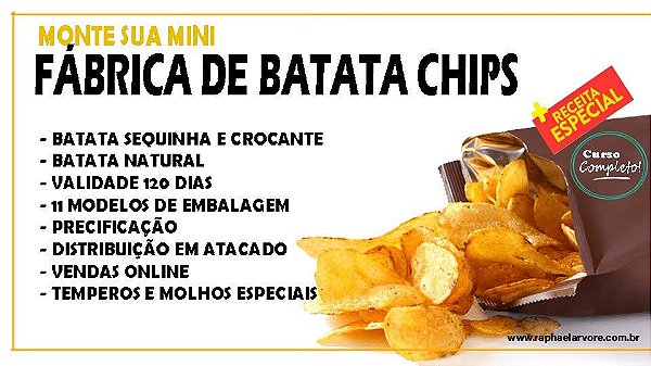 Curso de Batata Chips Completo | Produção, Equipamentos e Vendas
