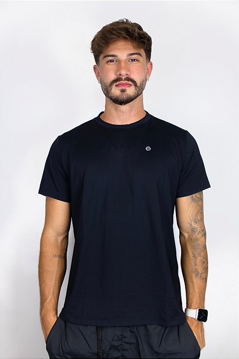 Camiseta Fitness Manga Curta Masculino ROMA Básica Preto