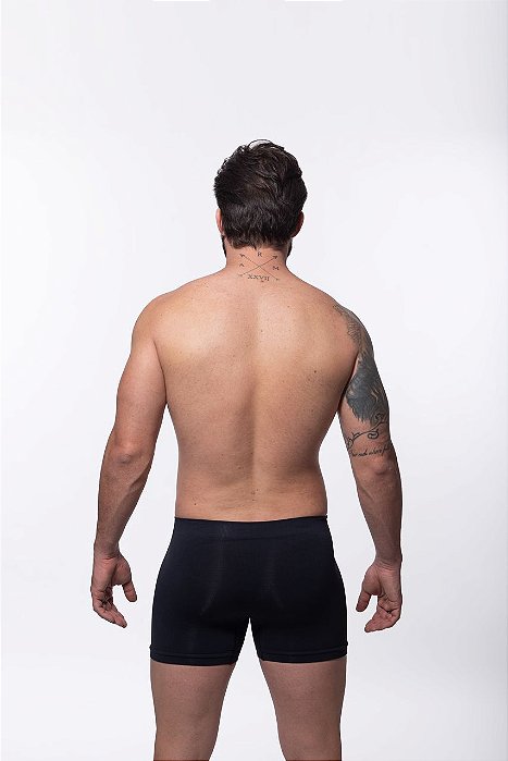 Cueca Boxer Sem Costura ROMA Setas Preto
