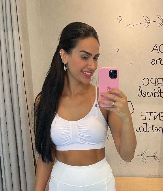 Top Fitness Médio Impacto Feminino ROMA Nadador Branco