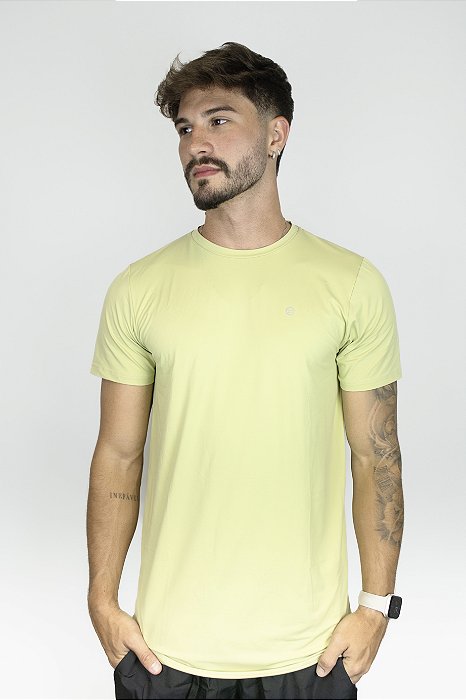 Camiseta Fitness Manga Curta Masculino ROMA Básica Verde Oliva