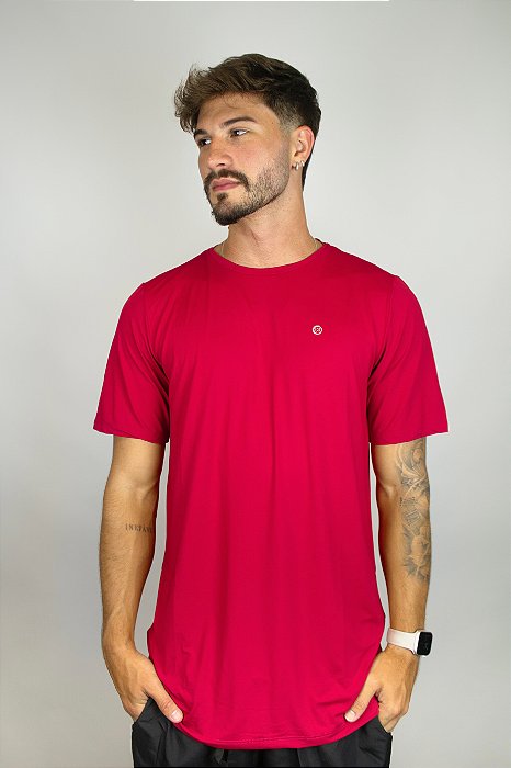 Camiseta Fitness Manga Curta Masculino ROMA Básica Vermelha