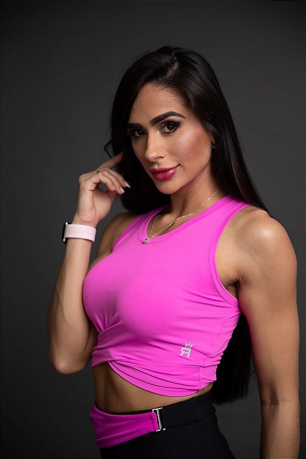 Top Fitness Agility sem bojo - Emana Light - Pink Neon