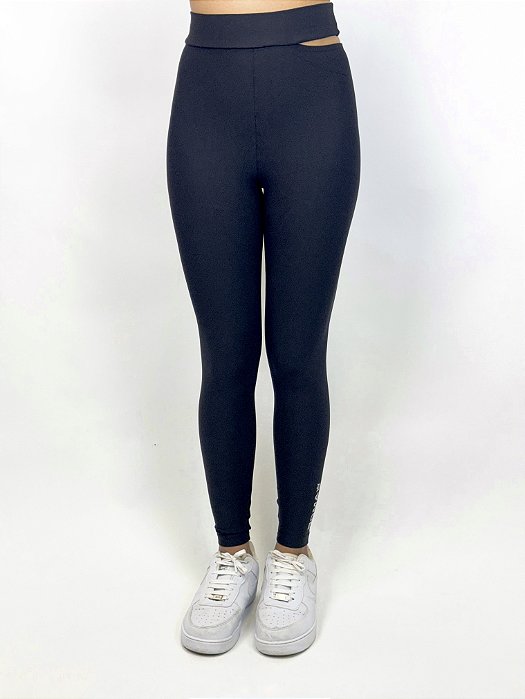 Legging Intensity recorte Lateral - Emana Light - Preto