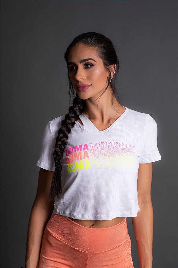 Cropped Dry fit Roma Workout Branco