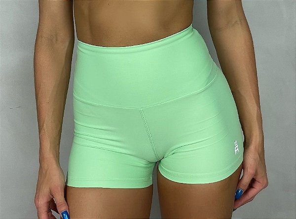Shorts Fitness Curto Compress Feminino ROMA Verde Claro