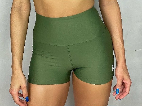 Shorts Fitness Curto Compress Feminino ROMA Verde Militar
