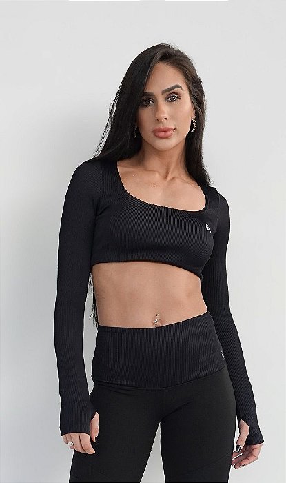 Top Cropped Set Core - Preto