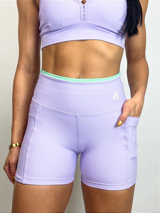 Shorts com Bolso Malfa Roma - Lilas