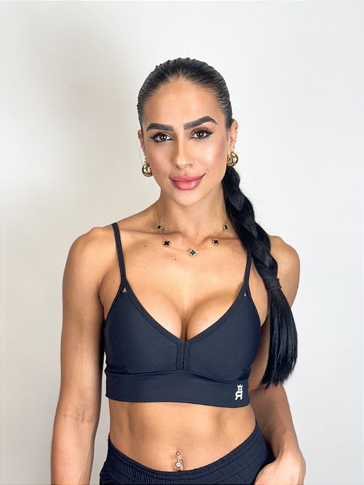 Top de Alcinha Calore Roma - Preto