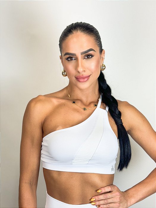 Top um Ombro Shine Roma - Branco