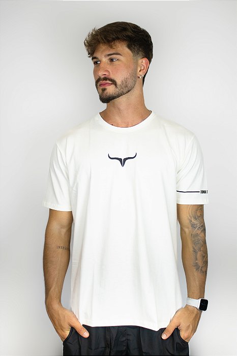 Camiseta de Algodão Sand Bull Masculina Off White
