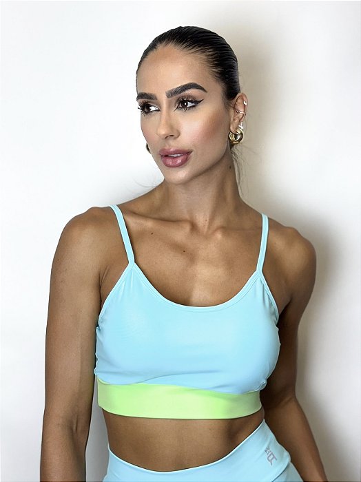 TOP Alcinha Aqua Roma - Azul/Verde